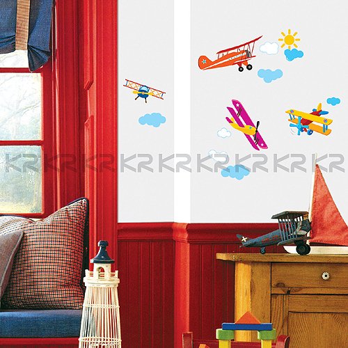 Children’s Nursery Room Wall Decal – (Airplane)
