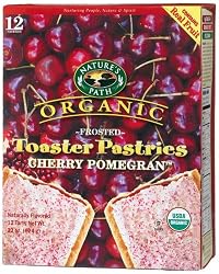 Nature's Path Organic Toaster Pastries, Frosted Cherry Pomegranate, 12-Count Boxes (Pack of 6)