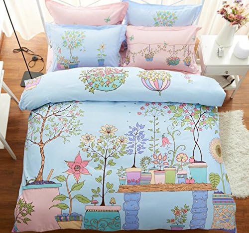 4 Piece Bedding Set, Disney Minnie Bedding Sets, Pink Bedding, Super Soft Pure Cotton Bed Sets, Full/Queen Size, Quilt Cover 80x91 inches (200x230cm)