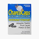 Requa CharcoCaps Activated Charcoal 260 mg Capsules - 36 ea