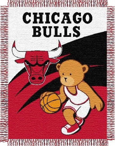 Chicago Bulls - NBA Style 044 baby 36"x 46" Triple Woven Jacquard Throw - 36x46
