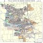 Street & Road Map of Stockton, California CA - Printed poster size wall atlas of your home town