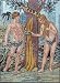 50x70" Adam And Eve Marble Mosaic Art Tile Mural