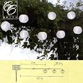 Best Season 477-13 LED-Solarlichterkette "White Ball", 10-teilig, 2,7 m, outdoor, cool wei�