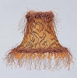 Livex S118 Chandelier Shade Gold/Black Bell Clip Shade with Corn Silk Fringe and Beads