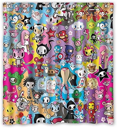 snow kiss Tokidoki Custom 66 x 72 Inches Waterproof Bathroom Shower Curtain Good Gift