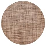 Brown/Tan Wipeable Charger-Center Round Placemat
