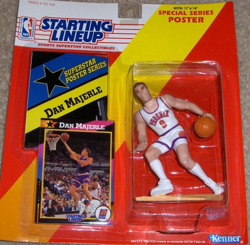 1992 - Kenner - Starting Lineup - Special Series - Dan Majerle #9 - Phoenix Suns - NBA - Sports Figure - Includes Trading Card & 11x14 Poster - Vintage - Limited Edition - Collectible