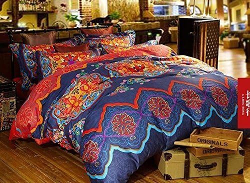 Cliab Boho Bedding Bohemian Bedding Moroccan Bedding Queen 100% Egyptian Cotton Duvet Cover set by moroccan bedding