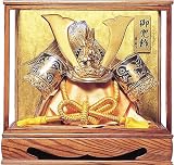 ガラスケース 入り 兜 飾り 20-516 着用兜はるかぜ
