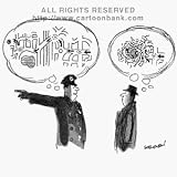 'Confusing Directions' Cartoon print by James Stevenson, Published in The New Yorker on 2/16/1976