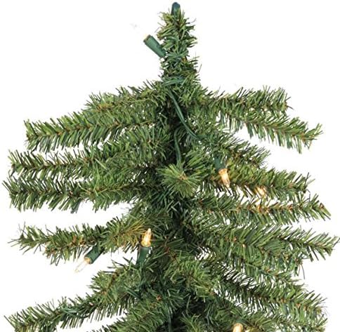 Pre-Lit 6' Alpine Artificial Christmas Tree Natural Bark Clear Lights w/ Stand