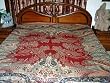 Cerise Pink-gold Pashmina Jamavar Indian Bedspread Bedding Couch Throw King/queen 108"