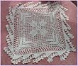Vintage Hand Crochet White Placemat/tray Cloth/doily11"