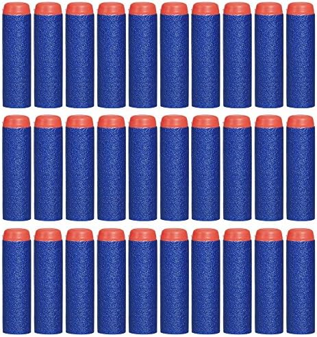 PuDax Soft Mega Refill Bullet Darts Foam Darts for Nerf N-strike Elite Series Blasters Kids Toy Gun,30Pcs Blue