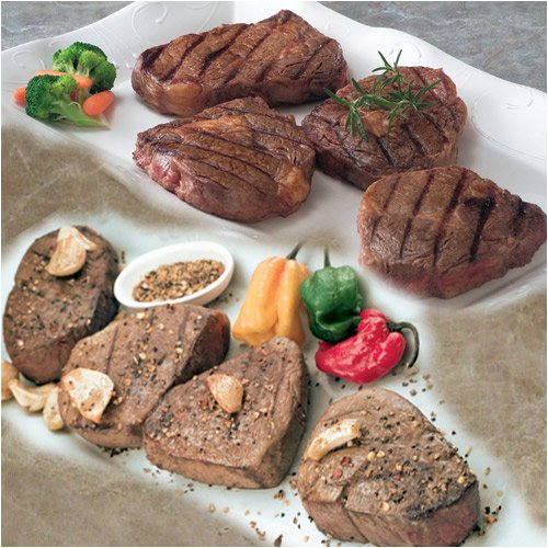 8 Steak Package - 4 (6 oz) Filet Mignon + 4 (10 oz) Ribeye - NaturAll Steaks by Filet Mignons Steaks