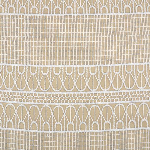 60" Milk Silk Embroider Tassel Lace Fabric DIY Dress Wedding Skirts *1yard L2678