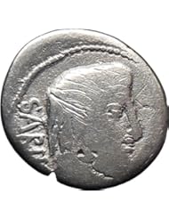 Roman Republic Titurius Sabinus King Tatius Horse 89BC Ancient Silver Coin Rare