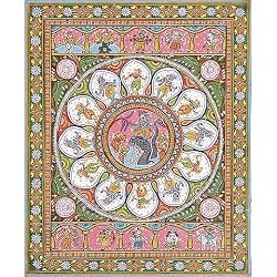 Indian Art Patachitra Organic Color on Paper (pata258)