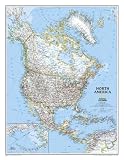 North America Wall Map Enlarged & Laminated
