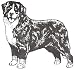 Dog Rubber Stamp - Bernese Mountain Dog - 1F