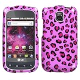 Pink Leopard Skin Phone Protector Cover for LG P505 (Phoenix), LG Thrive