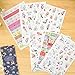 YSTD Lovely 12 Sheet Transparent Calendar Diary Book Sticker Scrapbook Decoration (Rabbit)