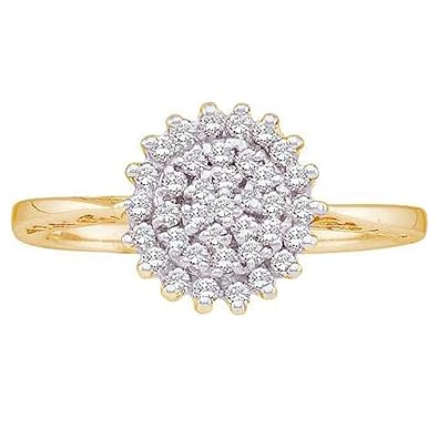 Round cluster diamond engagement rings