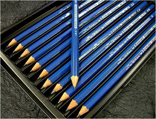 General's Semi-Hex Graphite Pencils, Assorted Degrees Set of 12 Pencils (#497-12A)