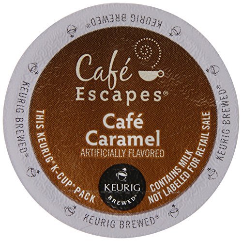 Cafe Escapes Cafe Caramel Coffee (1 Box of 24 K-Cups)