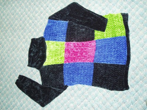 Lg Bk / Bl / Gr / Pk Turtleneck Sweater