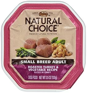 Natural Choice Small Breed Adult Roasted Turkey and Vegetable Recipe Slices in Gravy Dog Food Flex Tray, 3-1/2-Ounce, Pack of 24