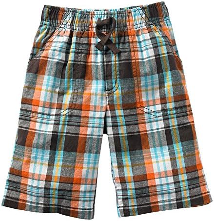 Boys Jumpin Beans Yarn-dyed Plaid Shorts (3T, Milano Blue)