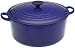 Le Creuset Cast Iron Round Casserole, Blue, 28 cm