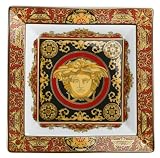 Versace by Rosenthal Medusa Red 8 1/2-Inch Square Tray