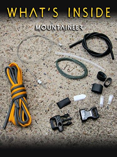 Mountaineer Paracord Survival Bracelet (Black, 7.0" Medium)