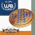 Solitaire Wood Board With Marbles
