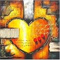 Heart Notes Original Hand-Painted Oil on Canvas Wall Art - 32x32"