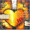 Heart Notes Original Hand-Painted Oil on Canvas Wall Art - 32x32"