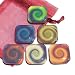 The Black Cat Jewellery Store-Swirl Design Glass Tile Fridge Magnets - Handmade
