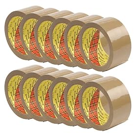 3M Scotch(R) Commercial-Grade Box Packing Tape 3710, 2in. x 55 Yd., Tan, Pack Of 6 by 3M