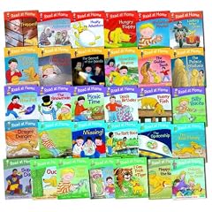 Oxford Reading Tree - Read at Home Full Pack - 31 Book Collection series Set RRP 123.69 (Level 1, 2, 3, 4, and 5 Includes The Snowman, Funny Fish, The Monster Hunt, Featuring Kipper, Chip, Biff, Floopy and others) (Read at Home)