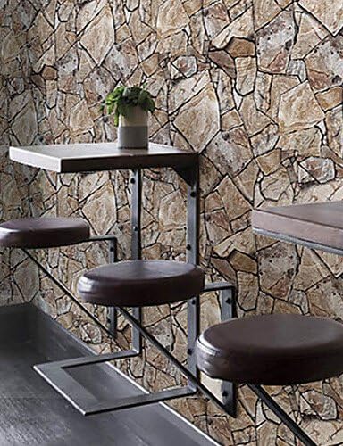 New Rainbow? Retro Wallpaper Geometric Stone Grain Wall Covering PVC/Vinyl Wall Art