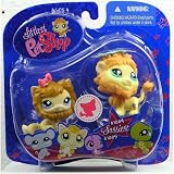 Hasbro - Littlest Pet Shop - petshop 92724 - Lion #1104 & Chat avec crinière d'lion #1005 - COLLECTION 2010