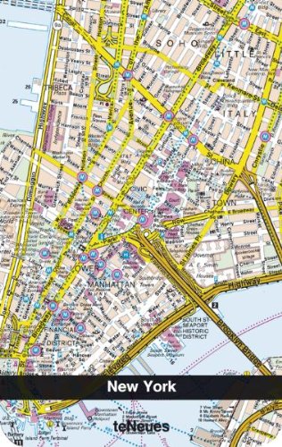Produkt-Bild: New York City Flip Pad: leicht liniert, handliches Format f&uuml;r unterwegs, ausklappbarer Innenstadtplan, perforierte Seiten, Seite f&uuml;r pers&ouml;nliche Daten, Elastikband zum Schlie&szlig;en