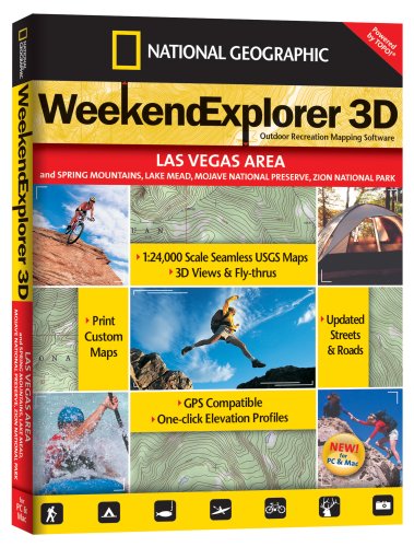 TOPO! Weekend Explorer 3D Outdoor Recreation Mapping Software (Las Vegas Area)