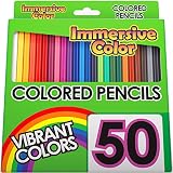 50 Colored Pencils Set (50 INDIVIDUAL COLORS) - Pre-Sharpened & Ready to Use - Professional Grade Useful for Beginners & Artists - Perfect Art Pencils for Drawing, Adult Coloring Books, & Sketching