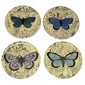 John Derian Blue Butterfly Coaster Set of 4