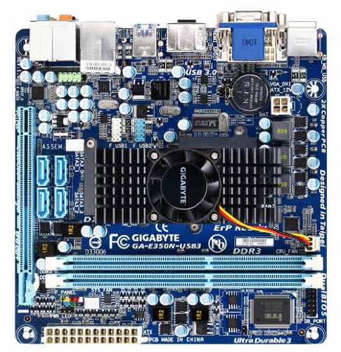 GIGABYTE E350N-USB3 CPU on board AMD E350 APU 1.6G Hudson M1 DDR3 mini-ITX non-FSB 2xDDR3  Preisvergleich