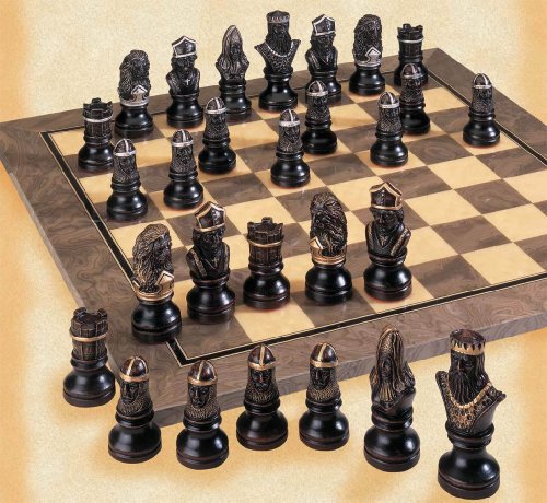 The Richard the Lionheart Handpainted Chess Set
